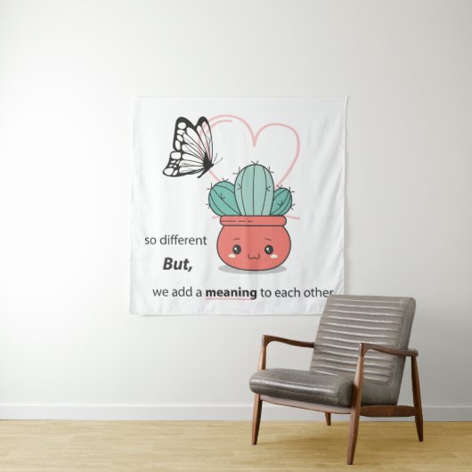 そう違う、完璧な一緒に – かわいいカップル タペストリー (インサイチュ)