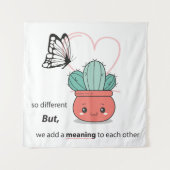 そう違う、完璧な一緒に – かわいいカップル タペストリー (正面)