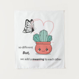 そう違う、完璧な一緒に – かわいいカップル タペストリー