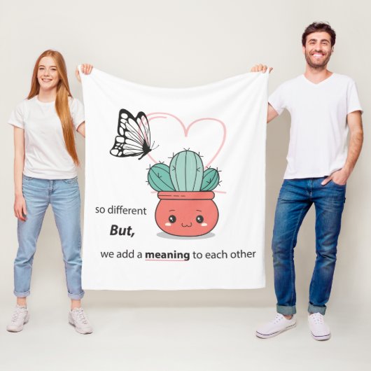 そう違う、完璧な一緒に – かわいいカップル フリースブランケット (インサイチュ)