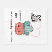 そう違う、完璧な一緒に – かわいいカップル フリースブランケット (正面(横))