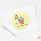 そう違う、完璧な一緒に – かわいいカップル ラウンドシール (封筒)