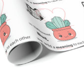 そう違う、完璧な一緒に – かわいいカップル ラッピングペーパー (ロールコーナー)