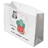 そう違う、完璧な一緒に – かわいいカップル ラージペーパーバッグ (裏面アングル)