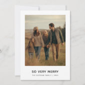 そう非常にメリーシンプル家族素朴の写真 シーズンカード (正面)