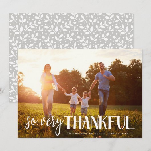 そう非常に感謝している|の写真カード|カスタムな色 サンキューカード (正面/裏面)