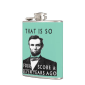 そう4つのスコア及び7年AgであるAbeリンカーン フラスク (左)