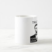 そう4つのスコア及び7年AgであるAbeリンカーン モーフィングマグカップ (中央)