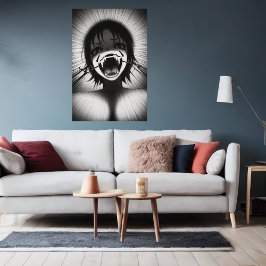 そう、おもしろい笑っている人 | AI Art ポスター