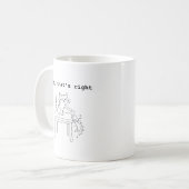 そう、その通り、猫の態度 コーヒーマグカップ (正面左)