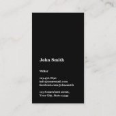 「そう。」 タイプライターのプレーンブラックライター 名刺 (裏面)