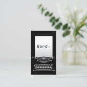 「そう。」 タイプライターのプレーンブラックライター 名刺 (スタンド正面)
