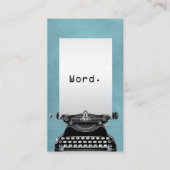 「そう。」 ヴィンテージタイプライターターコイズライター 名刺 (正面)