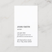 「そう。」 ヴィンテージタイプライタープロフェッショナルライター 名刺 (裏面)