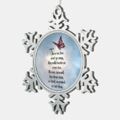 そう"愛される蝶" スノーフレークピューターオーナメント (右)