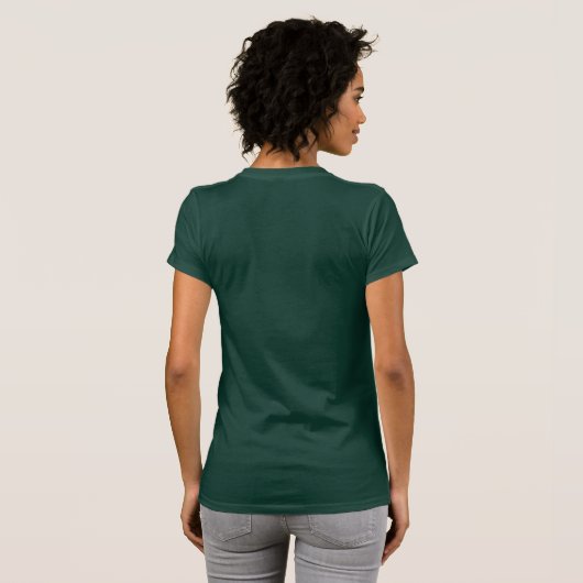 「そう、私は発明家です」Tシャツ - 女性用 ダークグリーン Tシャツ (裏面フル)