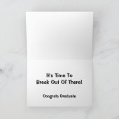 そこから出ろ!卒業ユーモア カード (内部)