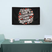 そこで占拠が起こったところで抵抗がある 横断幕 (トレードショー)