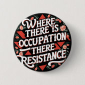 そこで占拠が起こったところで抵抗がある 缶バッジ (正面)