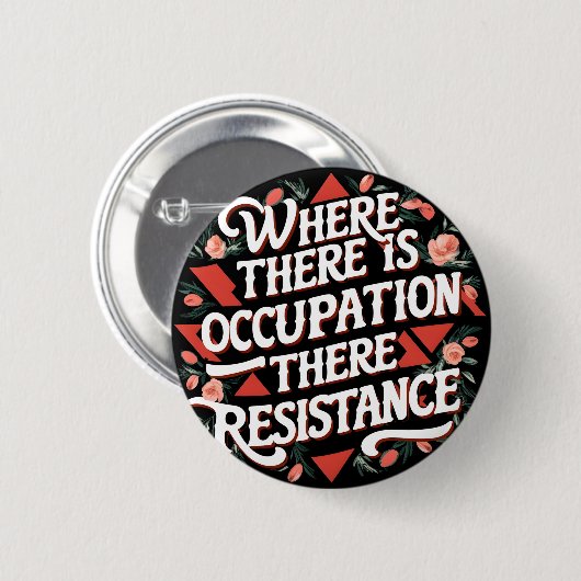 そこで占拠が起こったところで抵抗がある 缶バッジ (正面&裏面)