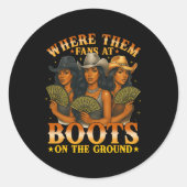 そこで彼らは地面に黒いウェスターをつけてブーツを脱ぎ捨てた ラウンドシール (正面)