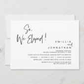 そこで我々は駆け落ち結婚パーティー 招待状 (正面)
