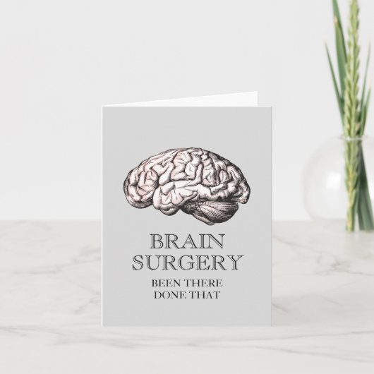 そこで脳手術が行われたおもしろい カード (正面)