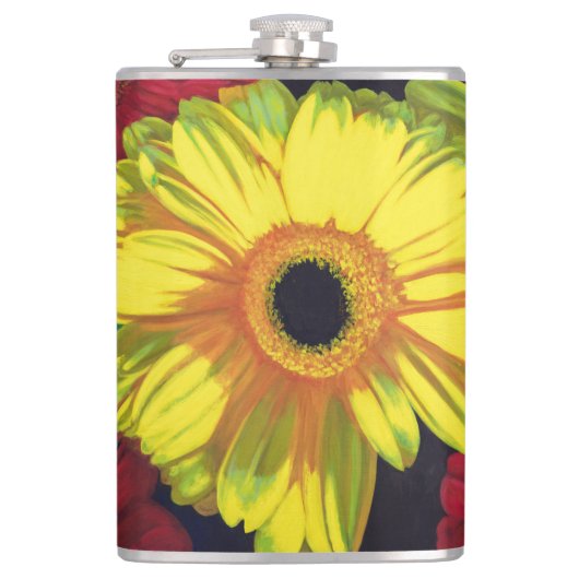 "そこにあります明るい"ビニールの包まれたなフラスコが割り当てて下さい フラスク (正面)