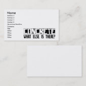 そこにあるか他に何がコンクリートか。 名刺 (正面/裏面)