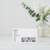 そこにあるか他に何が個人的な訓練か。 名刺 (スタンド正面)