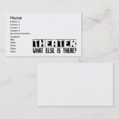 そこにあるか他に何が劇場か。 名刺 (正面/裏面)