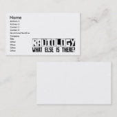 そこにあるか他に何が放射線学か。 名刺 (正面/裏面)