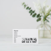 そこにあるか他に何が放射線学か。 名刺 (スタンド正面)