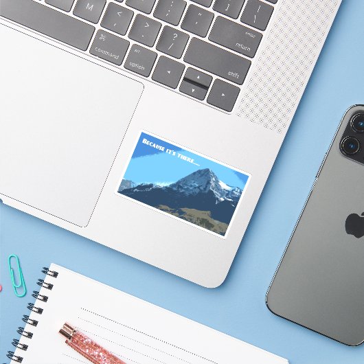 そこにあるのでエイジャー山 シール (ノートパソコンとiPhone)