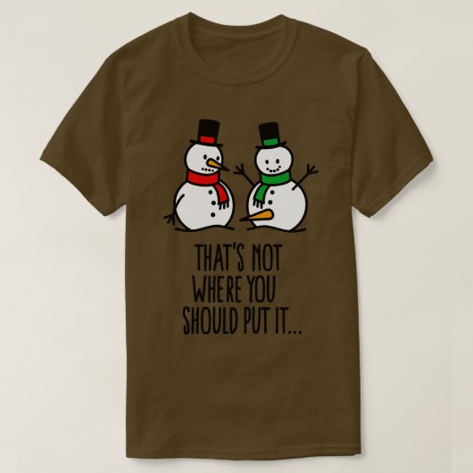 そこにあるのは汚いおもしろい雪だるまだ Tシャツ (デザイン正面)