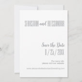 "そこにいたいだろう"ミニマルな日付を保存 セーブザデート (裏面)