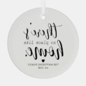 そこにいない場所ライクホーム名前をカスタムする ガラスオーナメント (裏面)