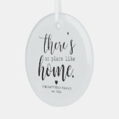そこにいない場所ライクホーム名前をカスタムする ガラスオーナメント (正面左)