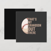 そこにいるのは私の孫、面白い野球好き 招待状 (正面/裏面)