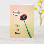 そこにてんとう虫のかわいいこつ カード (黄色い花)