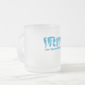 そこにのように明日あります書かないで下さい フロストグラスマグカップ (正面左)