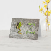 そこにカエルカードのこつ カード (黄色い花)