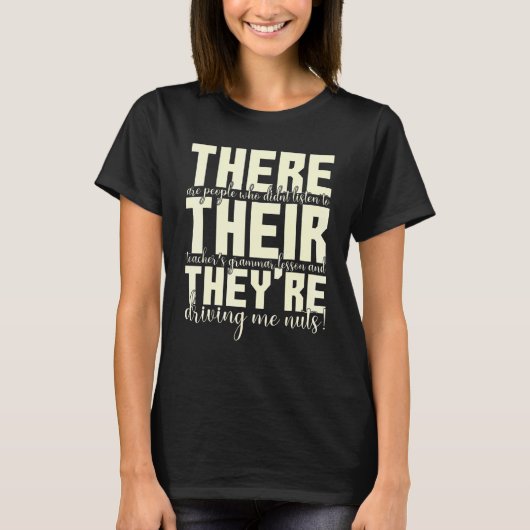 そこに彼らの英語の文法先生 Tシャツ (正面)