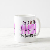 そこに死に私退屈する分のため コーヒーマグカップ (正面右)