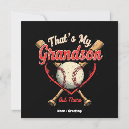 そこに私の孫が！ 野球 おばあちゃん ユニーク 招待状