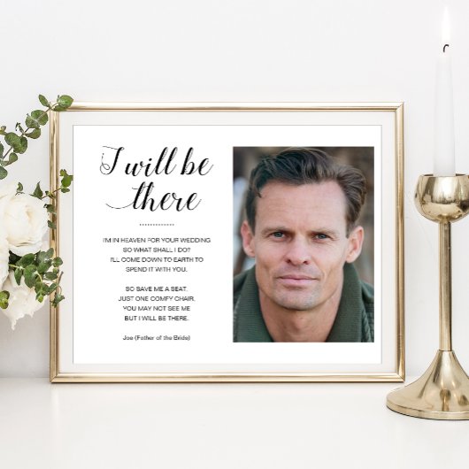 そこに私も写真と共に - 追悼用チェア ウェディング ポスター