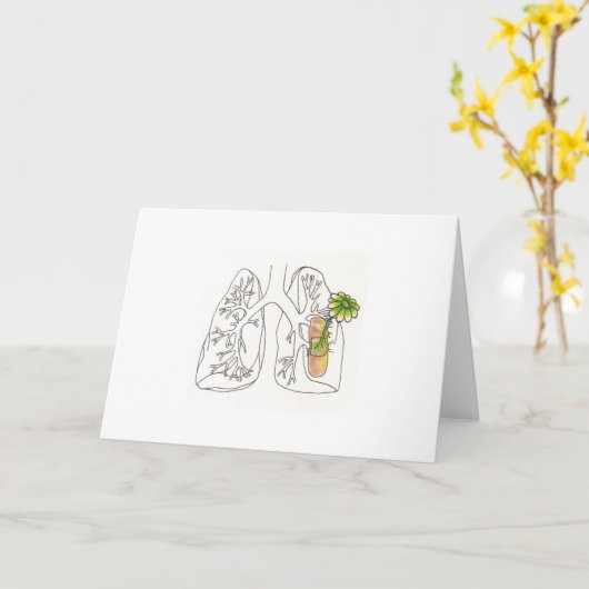 そこに、そこに肺 カード (黄色い花)