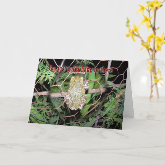 そこのカエルこつ カード (黄色い花)