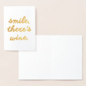 そこのスマイルはワインです 箔カード (ディスプレー)