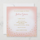 そこのモモの金ゴールドのスマイルは快活な招待状の真珠です 招待状 (裏面)